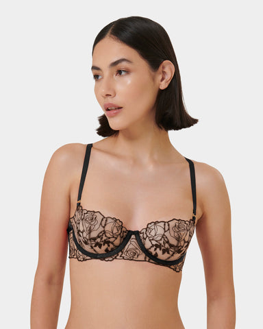 Soutien-gorge avec armatures Rosalie Noir/Transparent