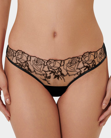 Culotte Rosalie Noir/Transparent