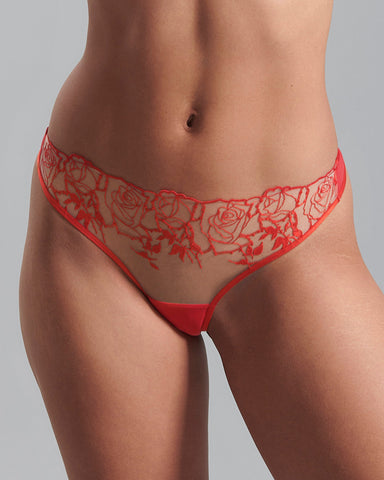 Culotte Rosalie Rouge/Transparent