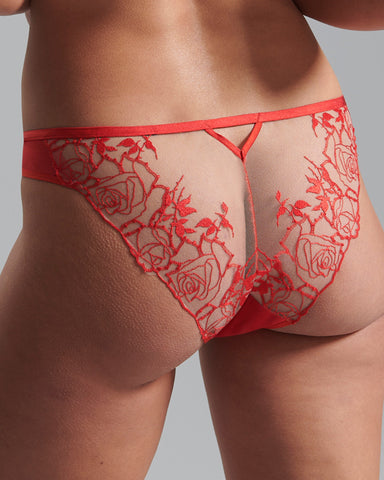 Culotte Rosalie Rouge/Transparent