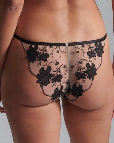 Culotte Yvette Noir/Transparent